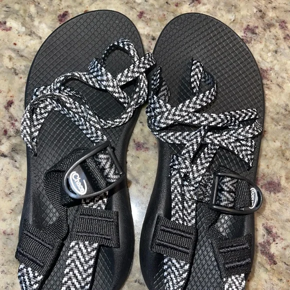 Chaco | Shoes | Black And White Chaco Sandalsnever Worn  display picture 3